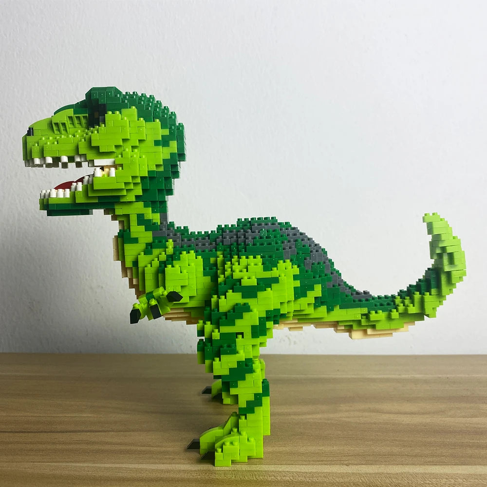 Dinosaur Tyrannosaurus Rex or Velocira Models Micro Mini Building Blocks Puzzle Toys Perfect Gifts Desktop Decoration