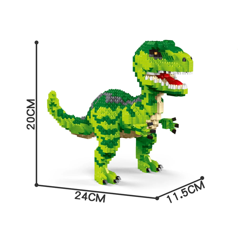 Dinosaur Tyrannosaurus Rex or Velocira Models Micro Mini Building Blocks Puzzle Toys Perfect Gifts Desktop Decoration