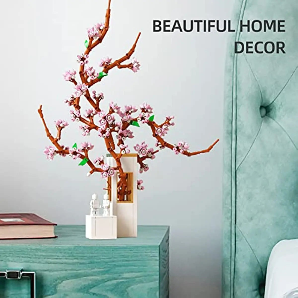 Sakura Flower Bouquet Building Sets Artificial Flower for Adults Cherry Blossom Plant Home Decor Gift for Friends Women Girls