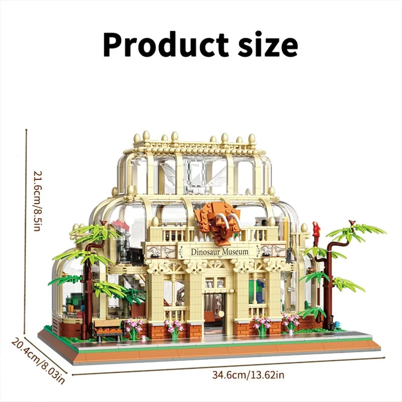 2788PCS Dinosaur Museum Building Blocks Park Dinosaurs World Street View Model Bricks Desktop Display Christmas Gifts Kids Toys